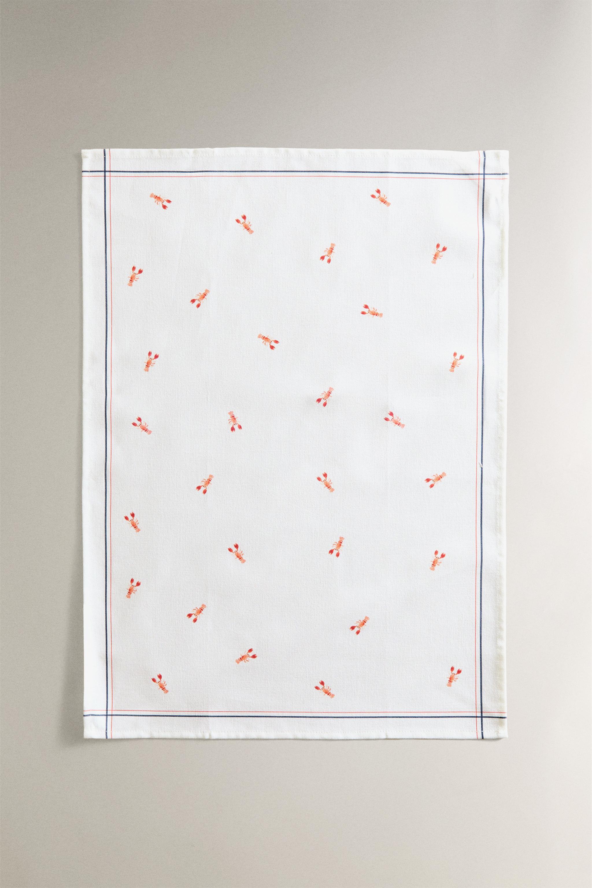 SET OF LOBSTER COTTON KITCHEN TOWELS (SET OF 2)